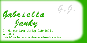 gabriella janky business card